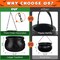 Halloween Decorations Outdoor - XL Large Witches Cauldron Halloween Decor on Tripod with Timer Lights - Black Plastic Cauldron Hocus Pocus Halloween Decor for Porch Yard Lawn Outside